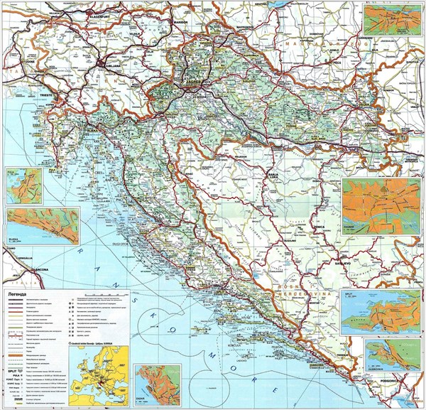 004-Карта Хорватии - автор неизвестен